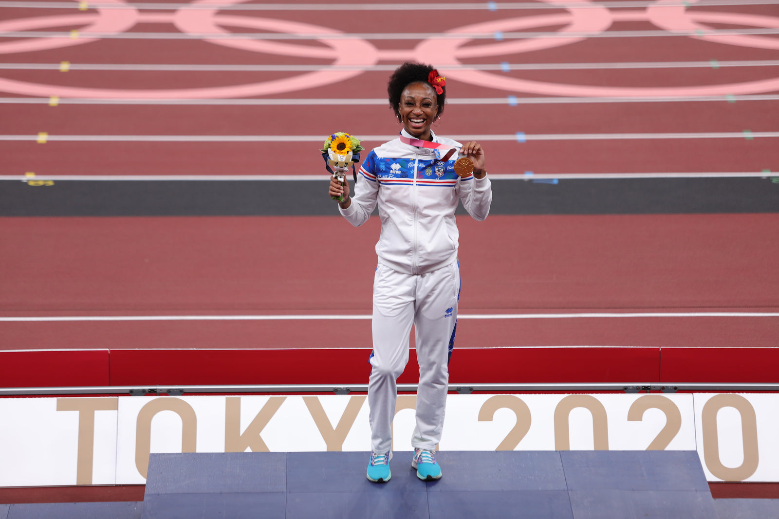 Learning more about Puerto Rico's flora thanks to Olympian Jasmine Camacho-Quinn!